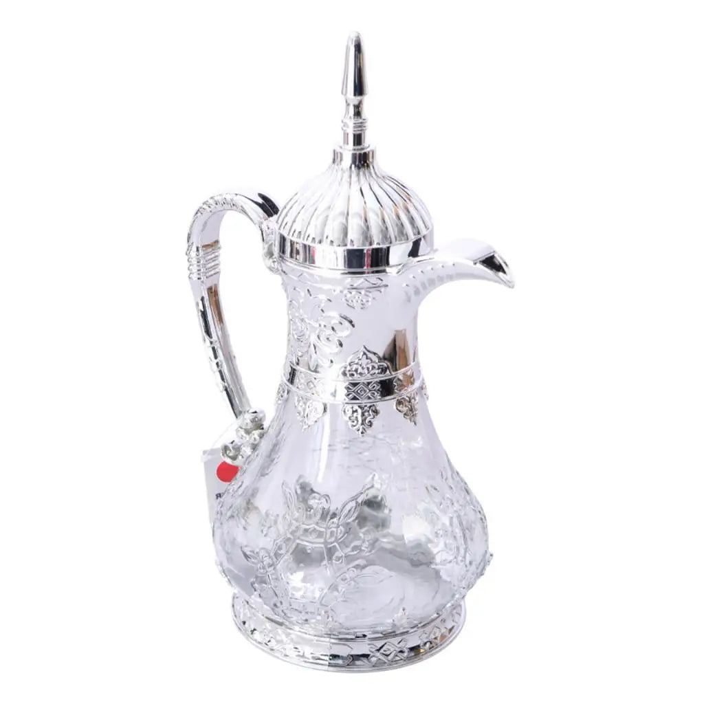 Arabic Glass Coffee Carafe – 1600ml Versatile Teapot for Eid, Travel & Gatherings