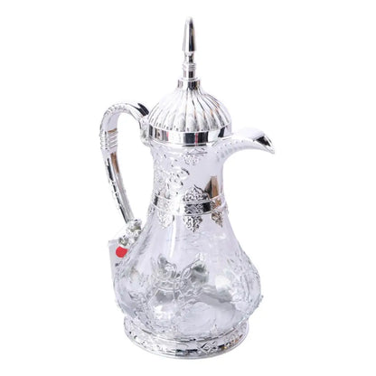 Arabic Glass Coffee Carafe – 1600ml Versatile Teapot for Eid, Travel & Gatherings
