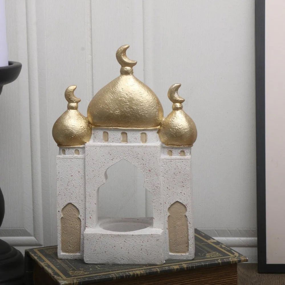 Middle Eastern Style Resin Statue Decor Kaaba Dome Castle House Mosque Islamic Desktop Ornament Islamic Theme Ramadan Muslim