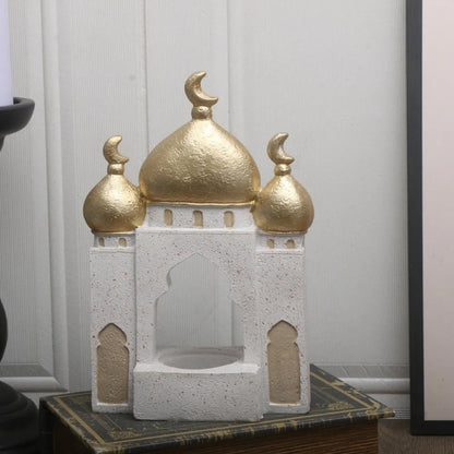 Middle Eastern Style Resin Statue Decor Kaaba Dome Castle House Mosque Islamic Desktop Ornament Islamic Theme Ramadan Muslim