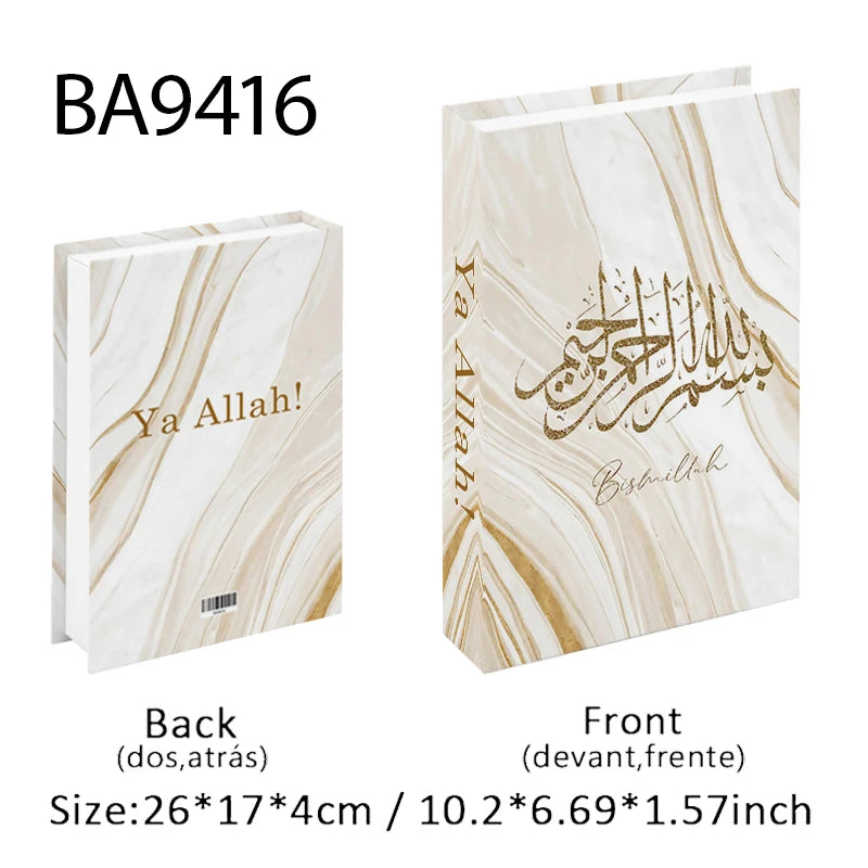 Kaaba Mosque Arch Moroccan Islamic Decorative Books Storage Box Fake Book Coffee Table Living Room Interior Home Decor Quran