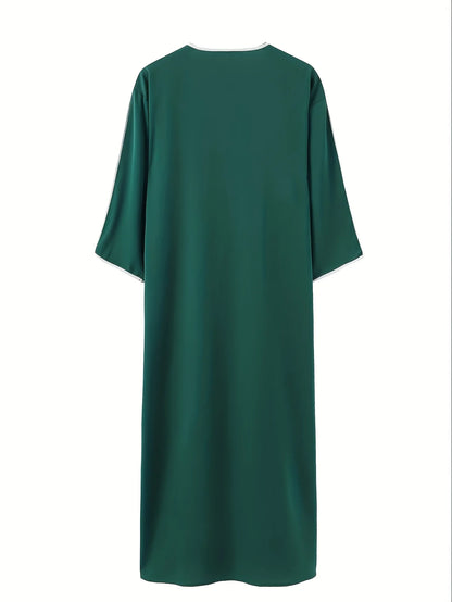 The Crimson Envelope – Men's Embroidered Long Sleeve Arabian Robe