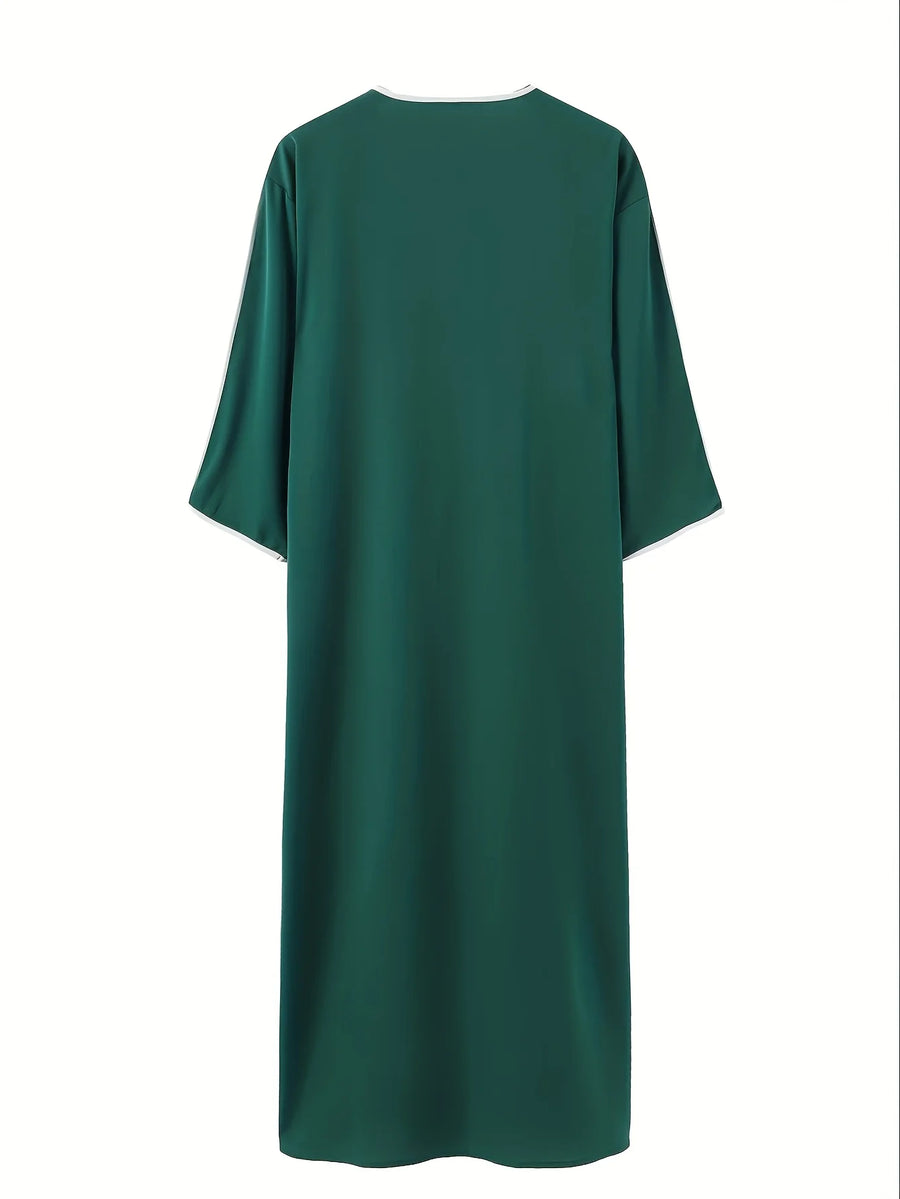 The Crimson Envelope – Men's Embroidered Long Sleeve Arabian Robe