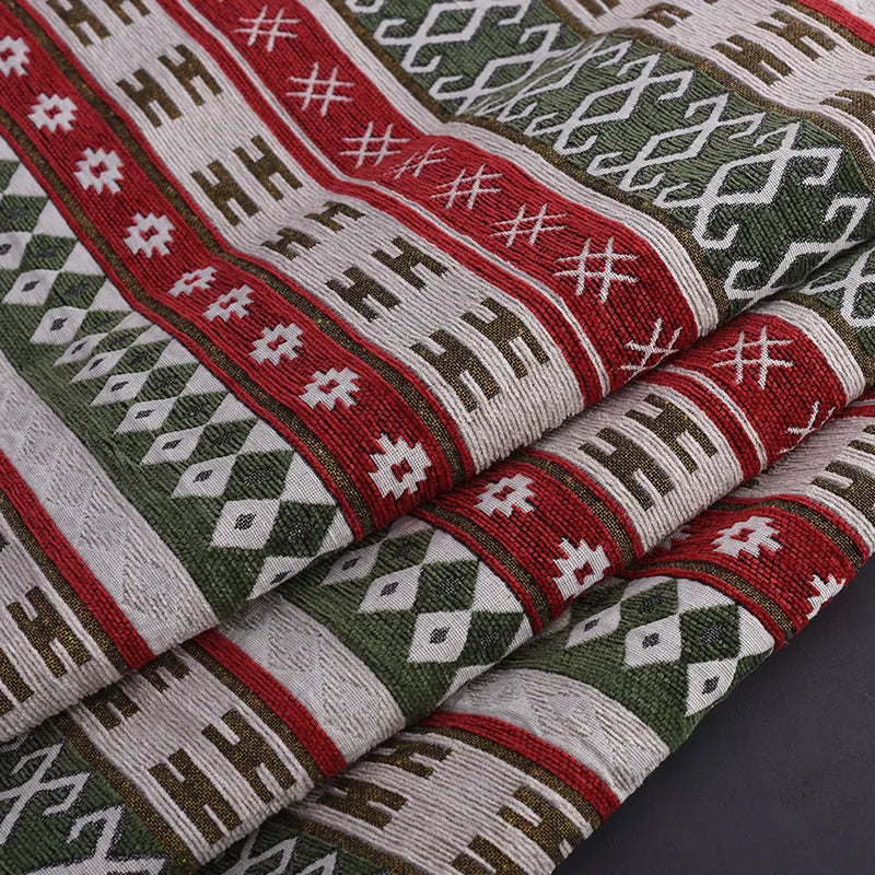 148x100cm Thickener Chenille Jacquard Sofa Fabric Cloth Stripe Luxury Anti-Slip Sofa Cover Boho Fabric Set Luggage DIY Clothing