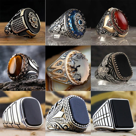 The Black Zircon Ring – A Vintage Statement of Faith and Strength