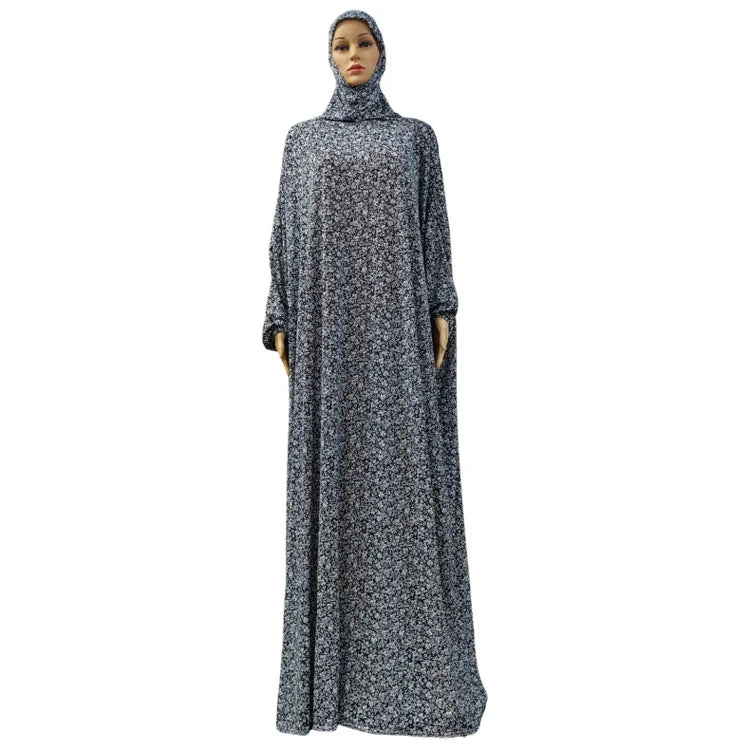 Middle East Prayer Burqa Dress Women Muslim Islamic Full Cover Overhead  Abaya Worship Robe Hooded Gown Vestdios Random