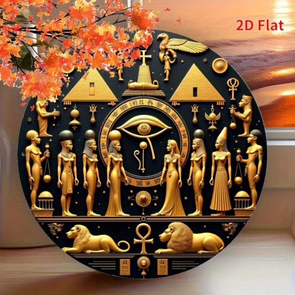 Ancient Egypt Round Medallion – Wall Decor for Themed Restaurants, Museums & Homes