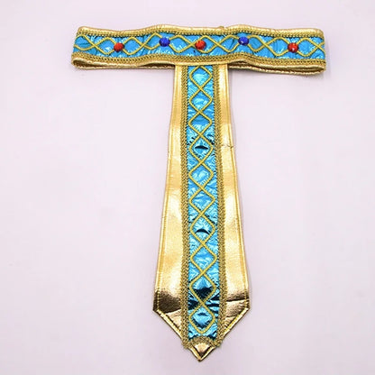 Pharaoh Headpiece, Collar & Wristbands Set – Men's Egyptian Costume Accessories