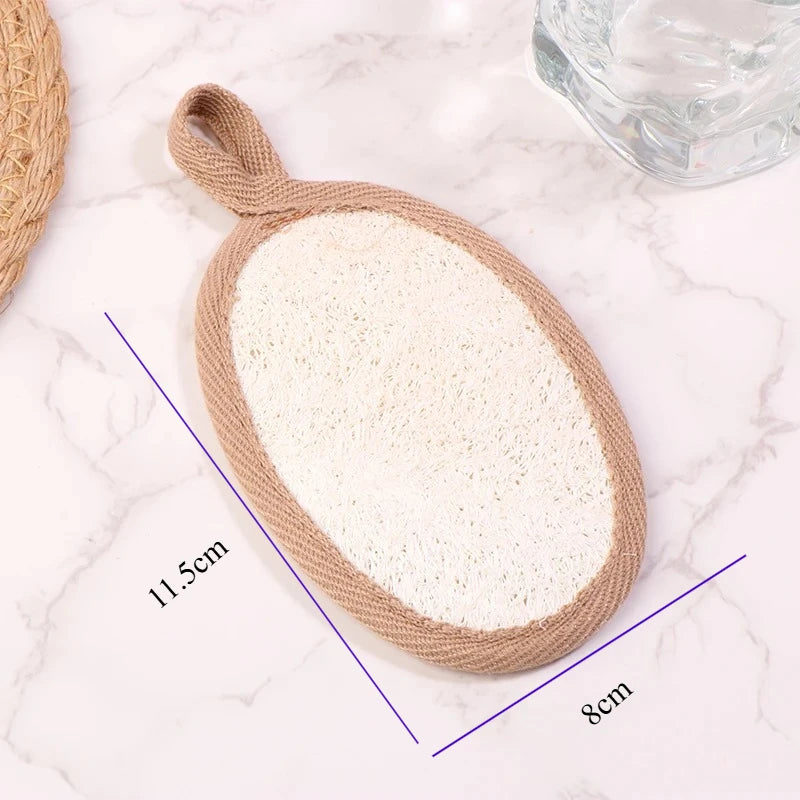 1/2Pcs Natural Loofah Skin Bath Wipes  Foaming and Mud Scrubbing Bath Wipes Bath Towels Bath Flower Accessories