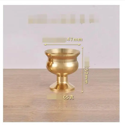 The Brass Vessel – Handcrafted Golden Offering Bowl