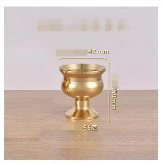 The Brass Vessel – Handcrafted Golden Offering Bowl