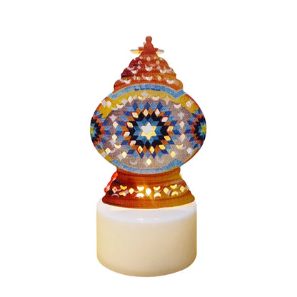 1Pc Home Eid Al Adha Al-Fitr Islam Middle East Muslim Party Decoration Candle Light 2026 Eid Mubarak Decor Ramadan Decoration