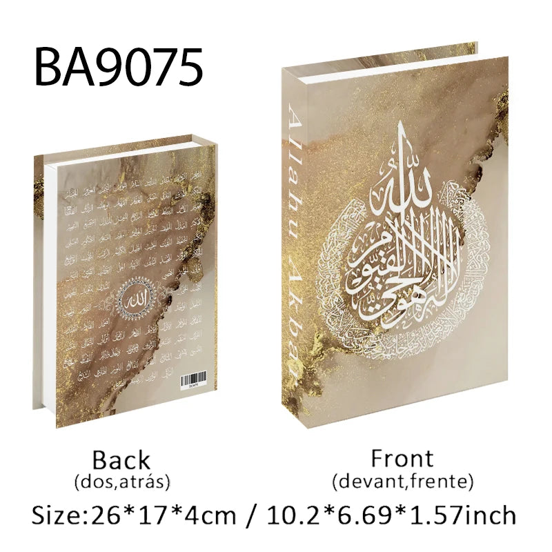 Kaaba Mosque Arch Moroccan Islamic Decorative Books Storage Box Fake Book Coffee Table Living Room Interior Home Decor Quran