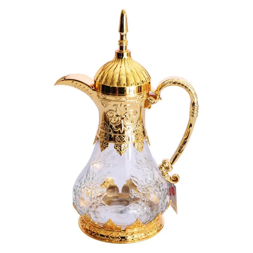 Arabic Glass Coffee Carafe – 1600ml Versatile Teapot for Eid, Travel & Gatherings