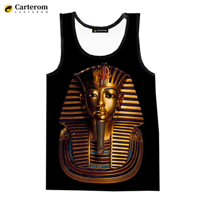 Egyptian God Pharaoh Tank Top – Men's Sleeveless Harajuku Oversized Streetwear