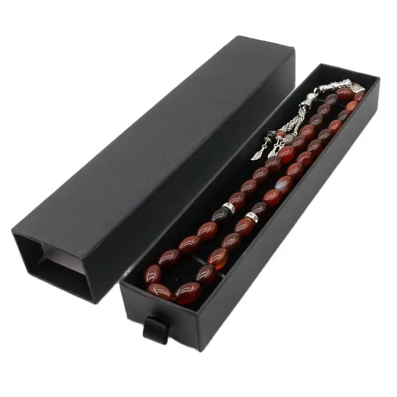 Islamic Tasbih Agate Creative Bracelet 33 Beads Dream Natural Stone Muslim Accessories Tasbeeh Tassel Men's Jewelry Misbaha Gift