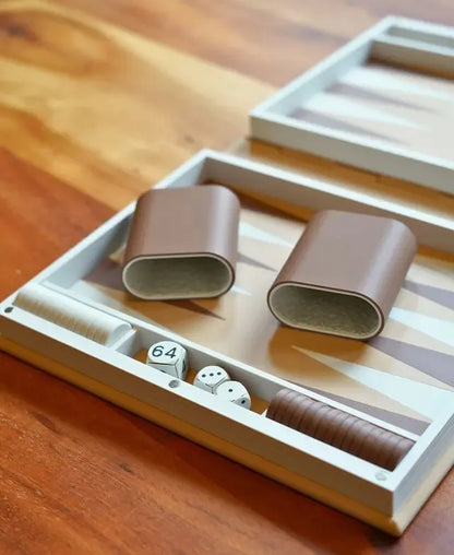 Foldable Book-Shaped Backgammon Board Game | Portable Travel Size | Premium Decor & Gift Idea