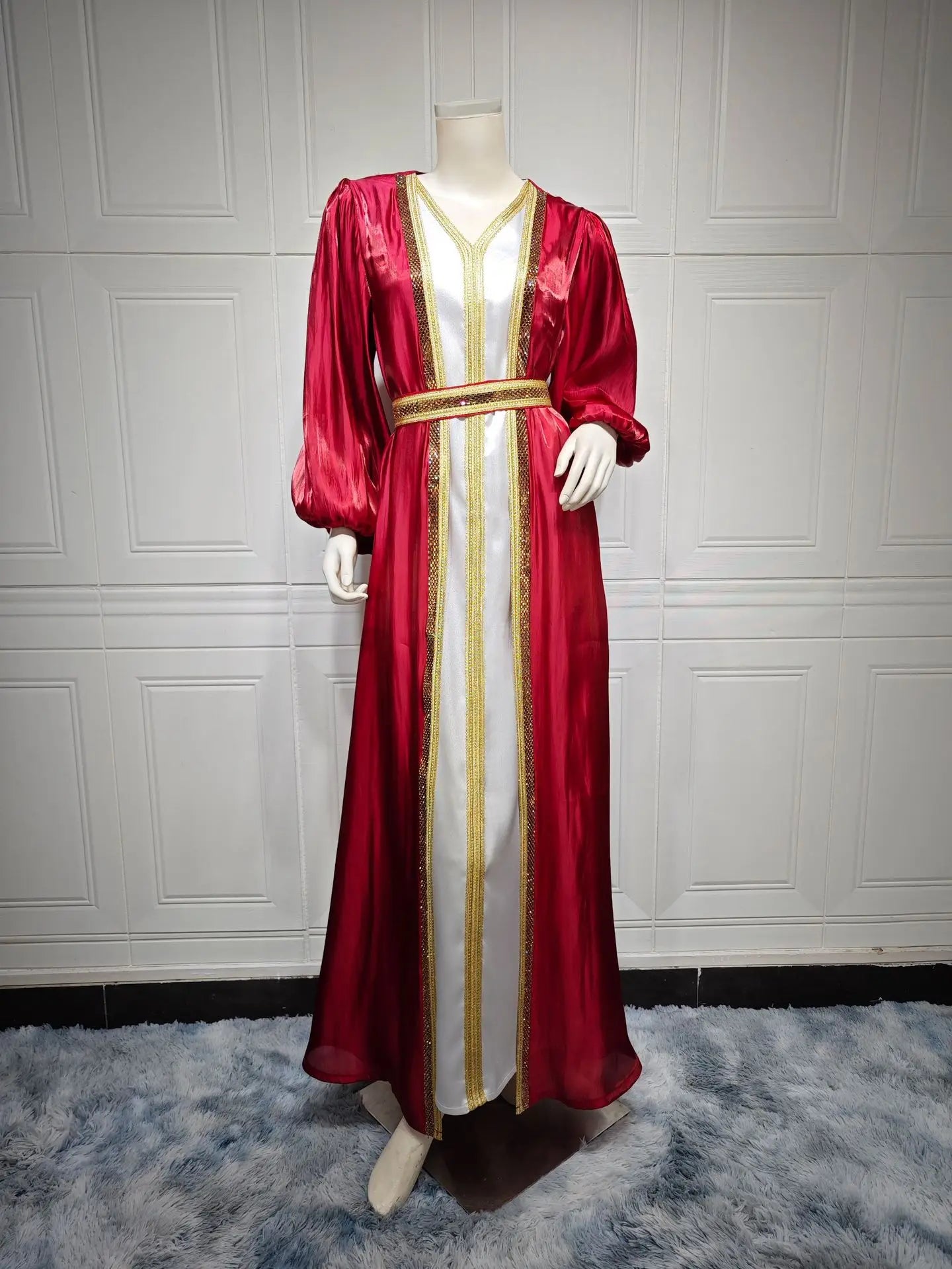 Autumn in Arabia – 2-Piece Button Kaftan Set for the Muslim Woman in America