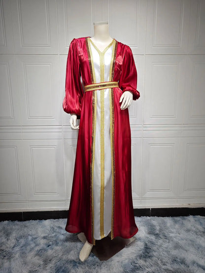Autumn in Arabia – 2-Piece Button Kaftan Set for the Muslim Woman in America