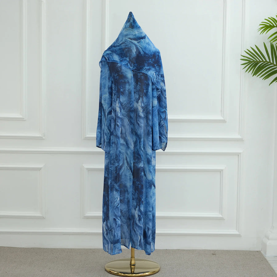 Printed Blessings – Cardigan Scarf Set for the Muslim Woman in America