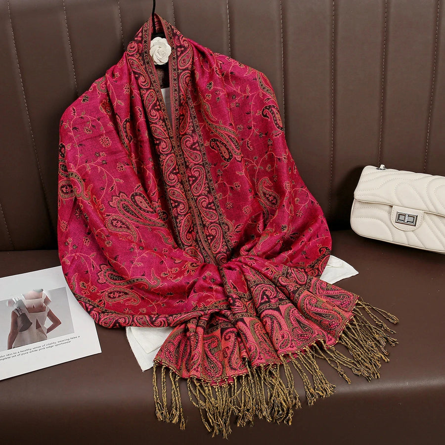 The Pashmina Veil – Long Cashmere Hijab Shawl for the Muslim Woman