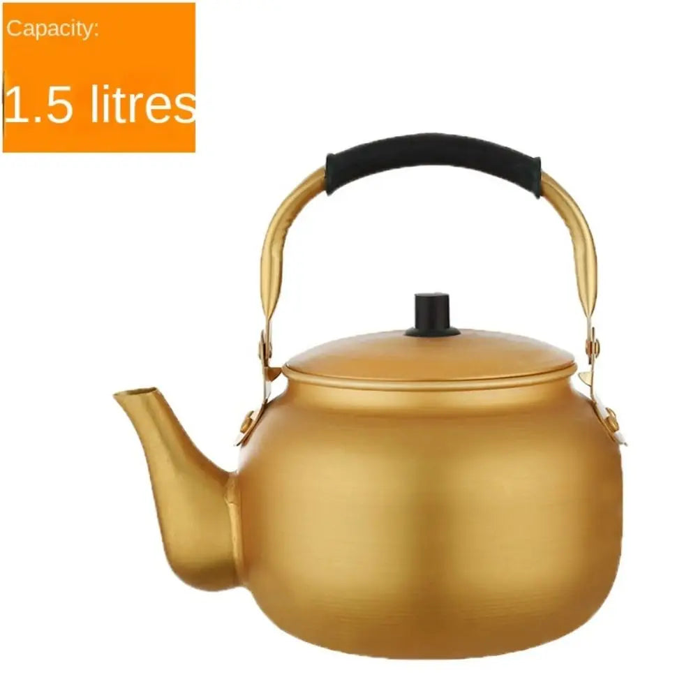 Gold Aluminum Arabic Coffee Kettle – Large Capacity Teapot, 0.75-4L