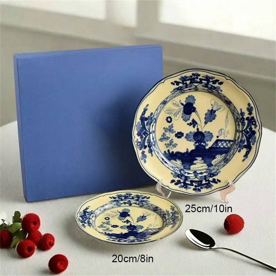 Oriental Bloom – High-End Ceramic Coffee Cup Set with Gift Box
