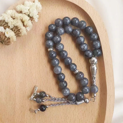 Muslim Islamic Prayer Beads 6 strands Handmade 10mm 33 Natural Stone Rosary Bracelet Women Arabic Ramadan Eid Festival Gifts New