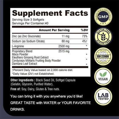 Maca Root Supplement - support Endurance, Relieve Fatigue and Promote Muscle Growth
