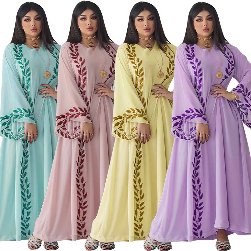 Lace & Legacy – Embroidered Party Abaya for the Arab Woman in America