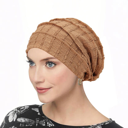 Women Soft Strech Beanie Chemo Cap Solid Color Bonnet Inner Hijabs Cap Muslim Head Wraps Femme Wrap Head Turban Hat