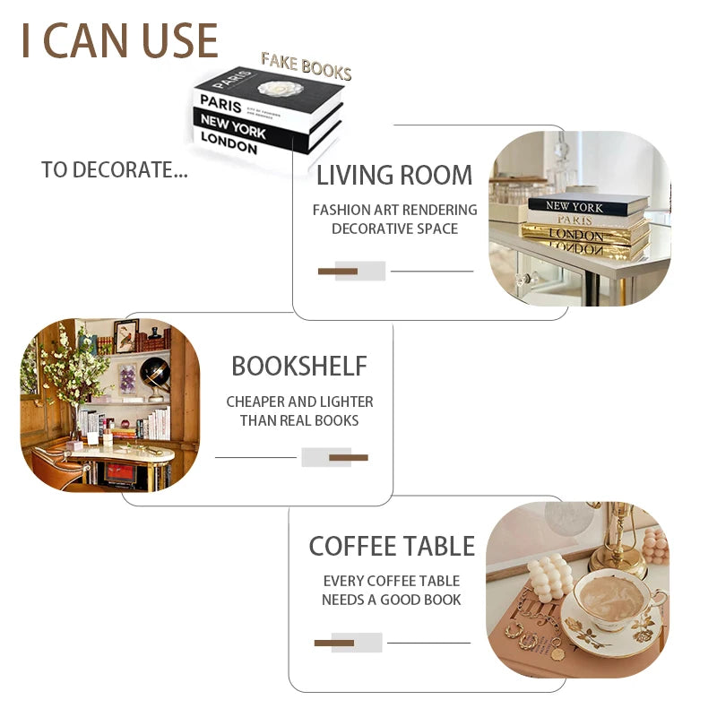 Islamic Kaaba Eid Mosque Luxury Decorative Books Storage Box Fake Book Interior Decoration Coffee Table Ornament Bedroom Decor