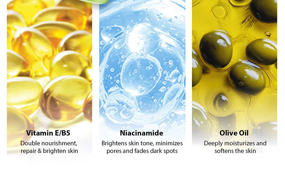 WK Natural Aloe Vera Soap, Clean Skin, Anti Acne, Oil Control, Brighten, With Niacinamide, Vitamin E, Olive Oil, For Face, Body
