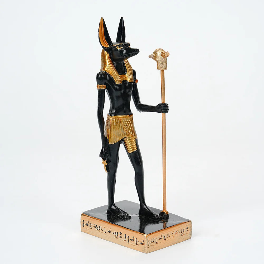 Anubis Resin Sculpture – Creative Egyptian Mythology Statue for Home & Study