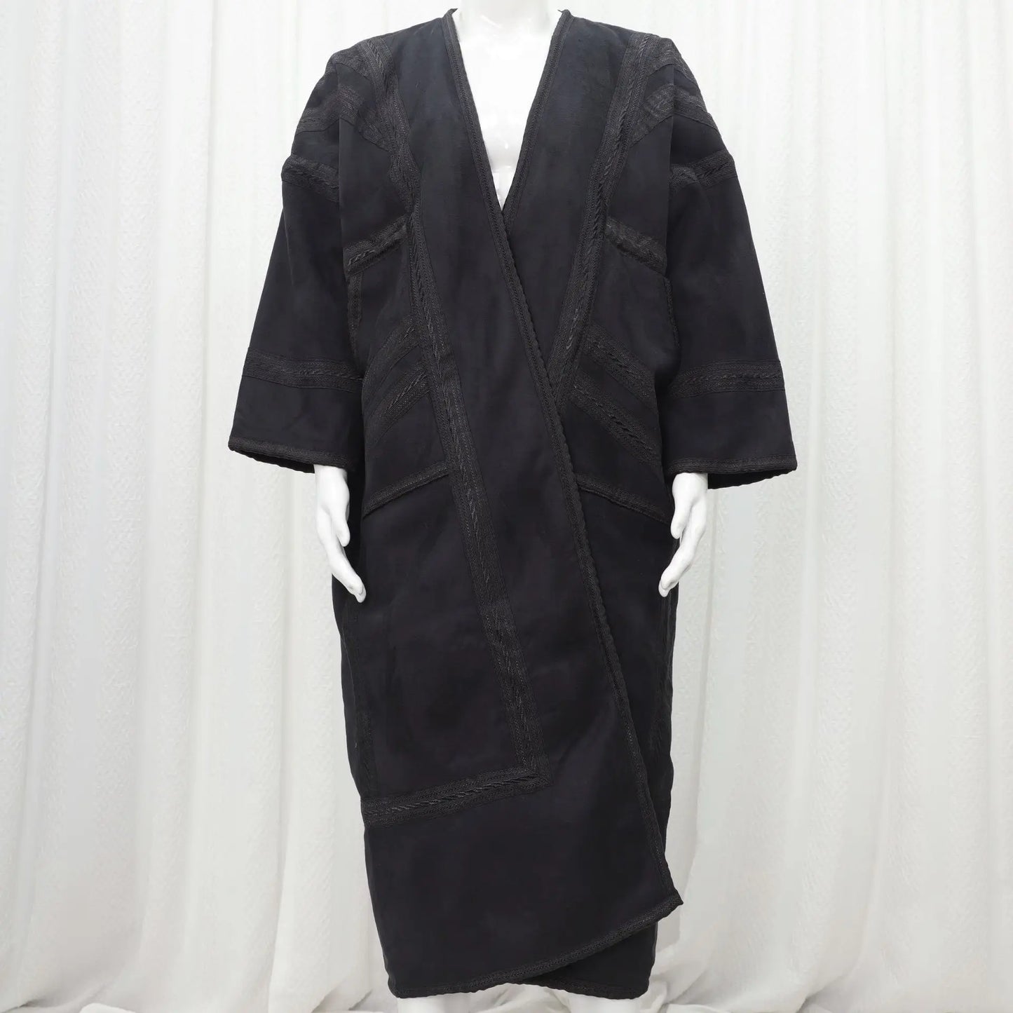 Wholesale Men's Scalp Abaya Men Winter Fur Thicken Suede Men's Robe Cardigan Bisht Muslim Coat Fleece Warm Islam Clothing