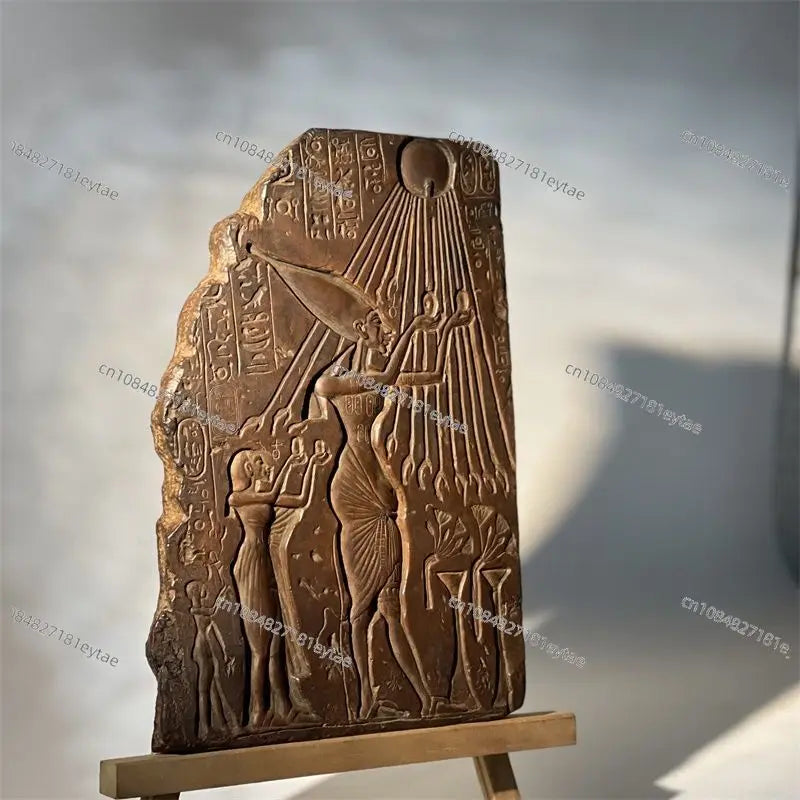 Ancient Egyptian Replica Collection – Statue, Relief Art & Jewelry Decor Set