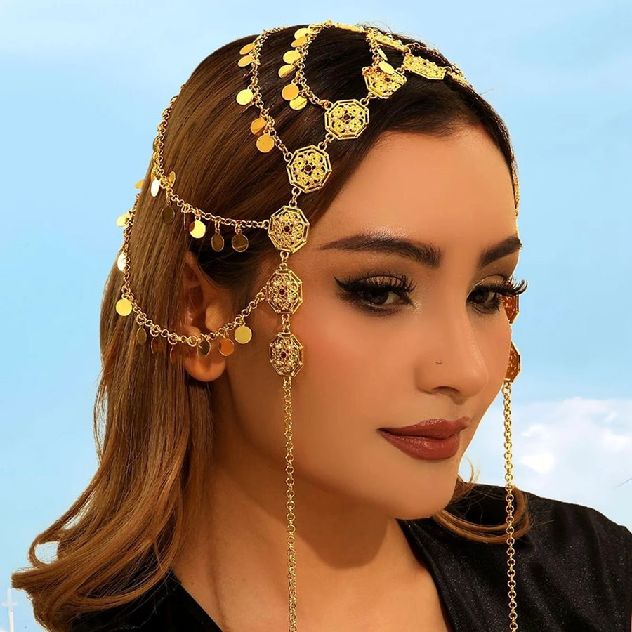 Crown of the East – Gold Coin Headdress for the Arab Bride in America