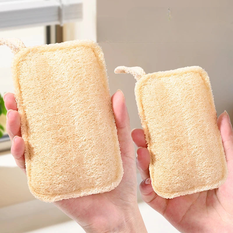 The Loofah Six – Natural Bamboo Fiber Exfoliating Sponges (6-Pack)