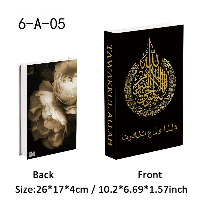 Kaaba Mosque Arch Moroccan Islamic Decorative Books Storage Box Fake Book Coffee Table Living Room Interior Home Decor Quran