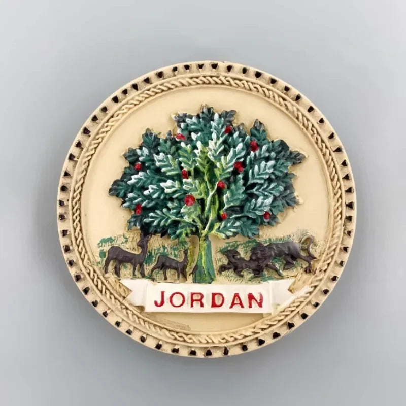 Jordan Fridge Magnets – Hashemite Kingdom & Petra Travel Souvenir, Wedding Gift