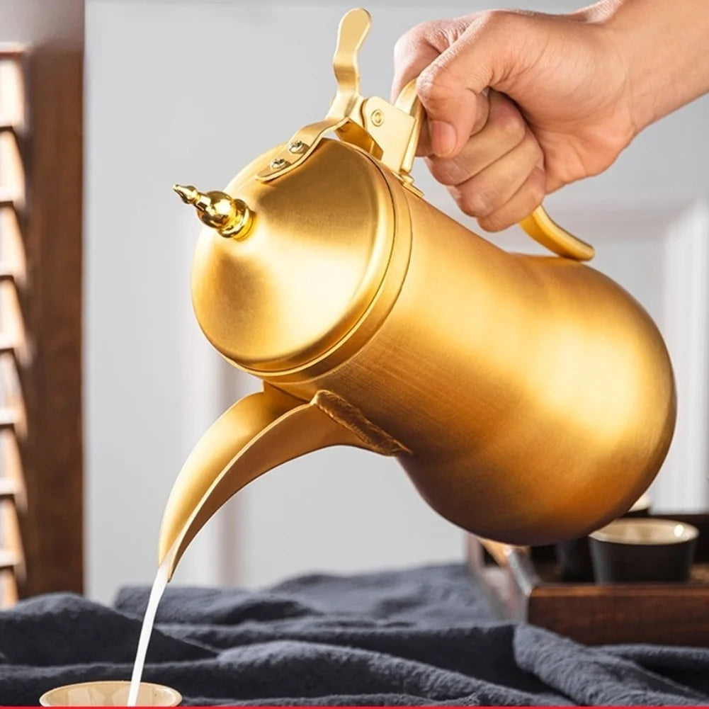 Aluminum Teapot Retro Style Ghee Pot Kettle For Picnic BBQ Camping Home Use Outdoor Stove & Accessories
