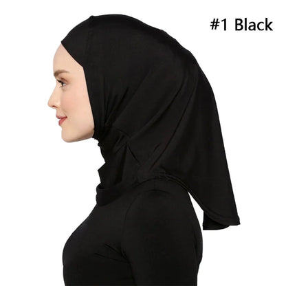 Islamic Modal Blue SPORT Hijab Abaya Hijabs For Woman Abayas Jersey Head Scarf Muslim Dress Women Turbans Instant Satin Turban