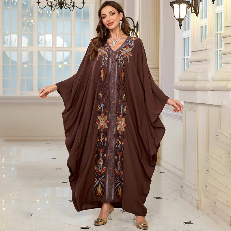 The Plus Size Moroccan Cover-Up – Embroidered Kaftan for the Arab Woman in America