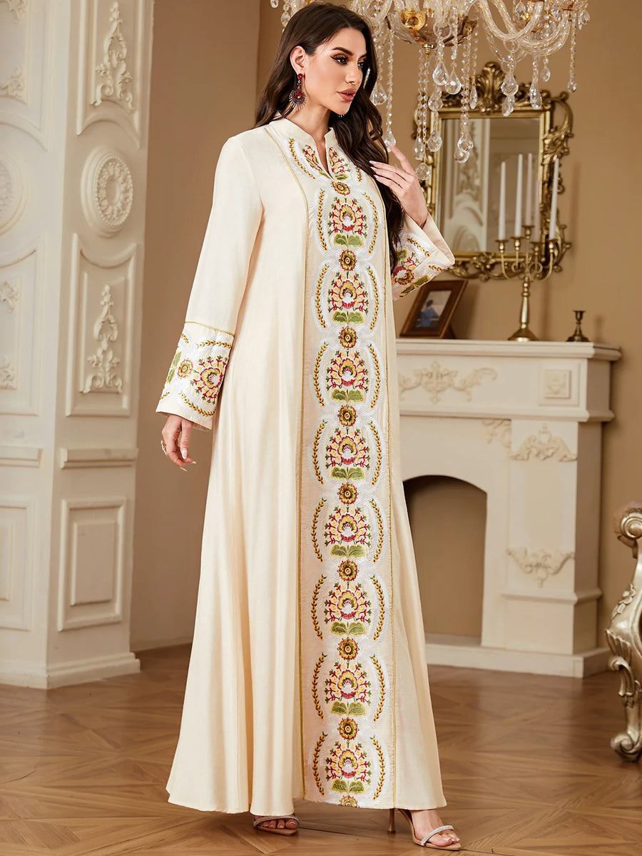 Zahraa IV – The Embroidered Maxi Kaftan for the Arab Woman in America