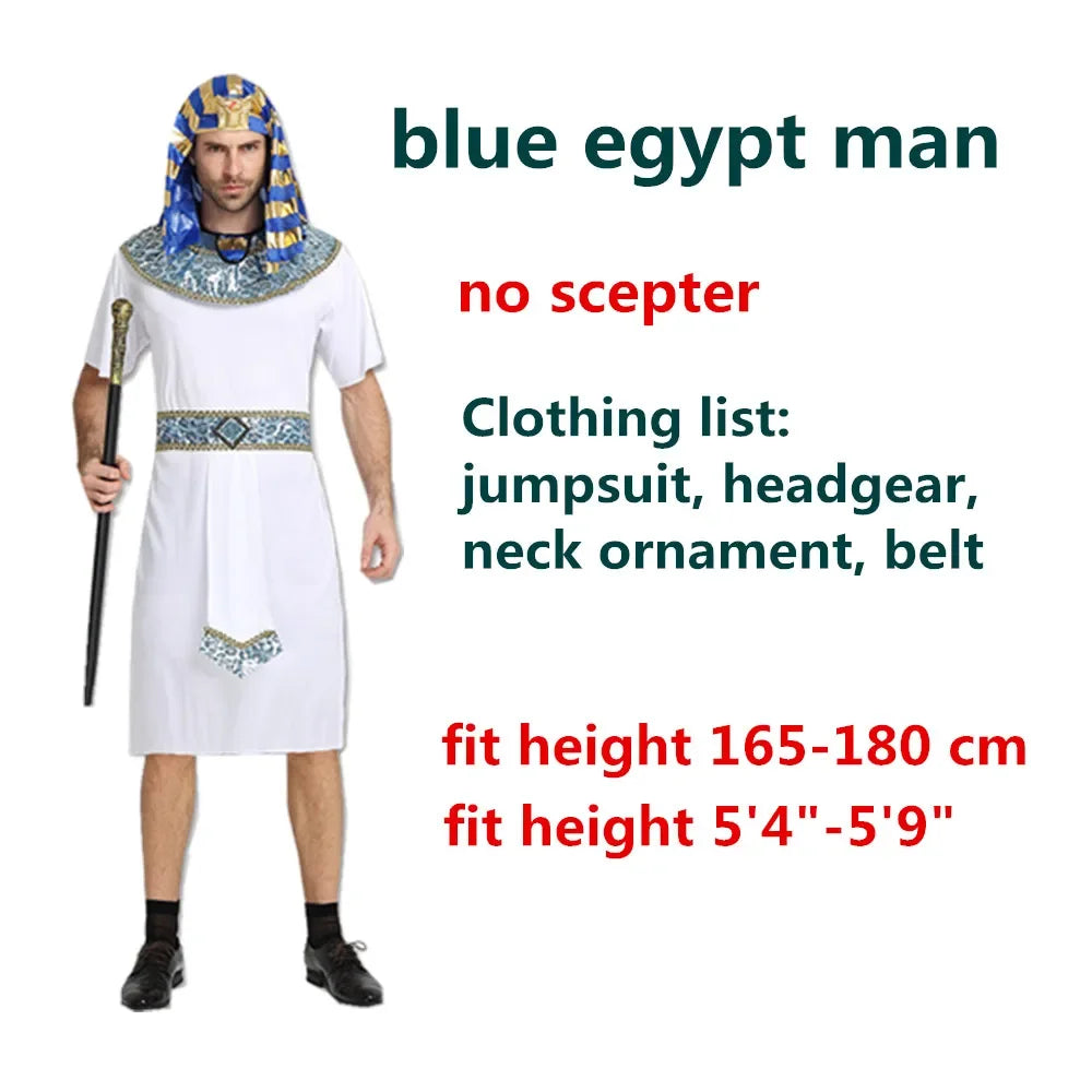 Pharaoh & Queen of the Nile Costume Set – Egyptian Cosplay for Carnival & Parties
