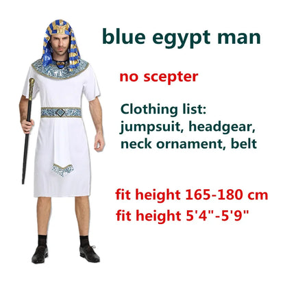 Pharaoh & Queen of the Nile Costume Set – Egyptian Cosplay for Carnival & Parties