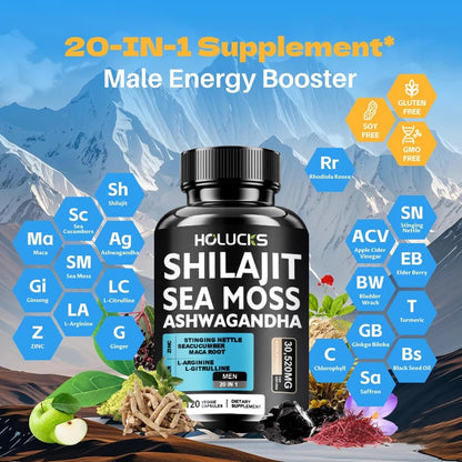 Original Shilajit Pure Himalayan Organic-Shilajit Supplement with Energy Immunity Joints, Strength & Immunity,Men & Women