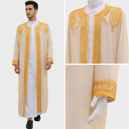 Men's Muslim Clothing Modest Fashion Abaya Thobes  for Muslim Men Modesty Dress Code Islamic Wear for Men