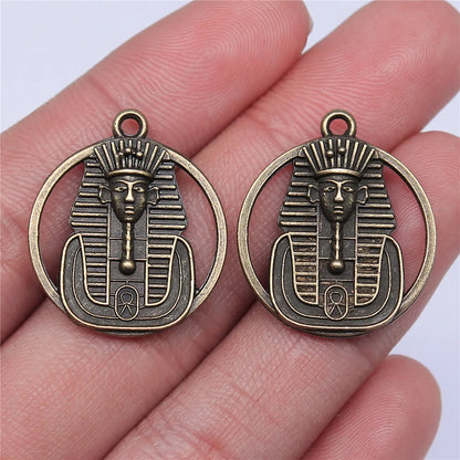 Egyptian Charm Set – 10-Piece Pyramid, Eye of Horus, Anubis & Bastet for Jewelry Making