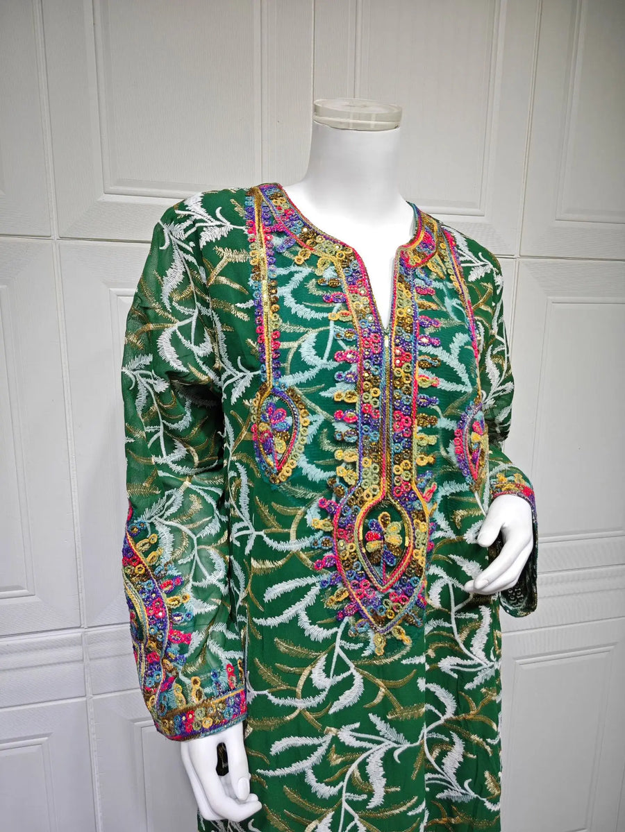 Zahraa II – The Embroidered Sleeve Kaftan for the Arab Woman in America